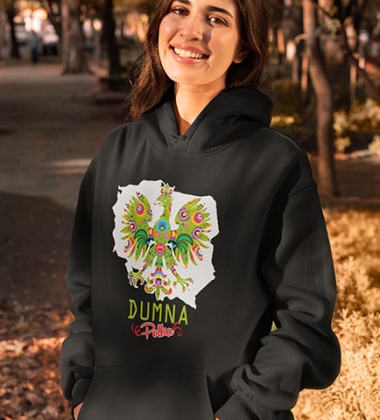 Damska bluza z kapturem DUMNA POLKA